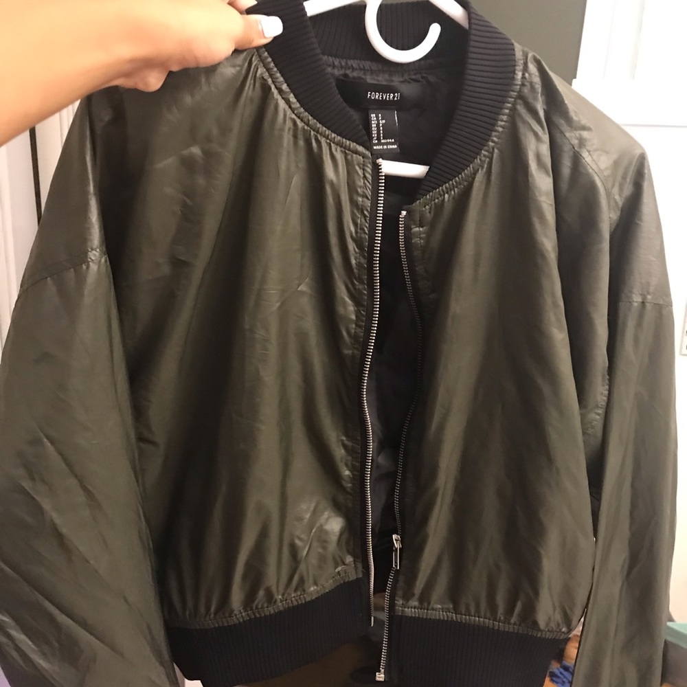 Green bomber jacket
